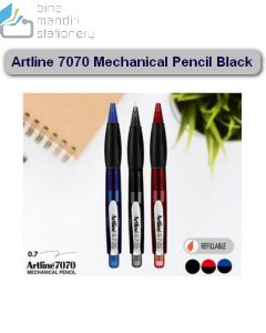 Brosur image atk Artline 7070 Mechanical Pencil Black Body Pensil Stik Ukuran 0.7 mm