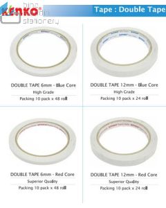 Contoh alat tulis sekolah Kenko Double Tape 12 mm HG-Blue Perekat Lem Bolak Balik dan gambarnya