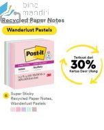 Contoh Alat Perlengkapan Kantor merk 3M Post-it , Gambar Produk 3M Post-it 654-5SSNRP Super Sticky Note Wanderlust Pastel 76x76mm 450 Sheets harga 66300 di Toko Peralatan Sekolah Murah